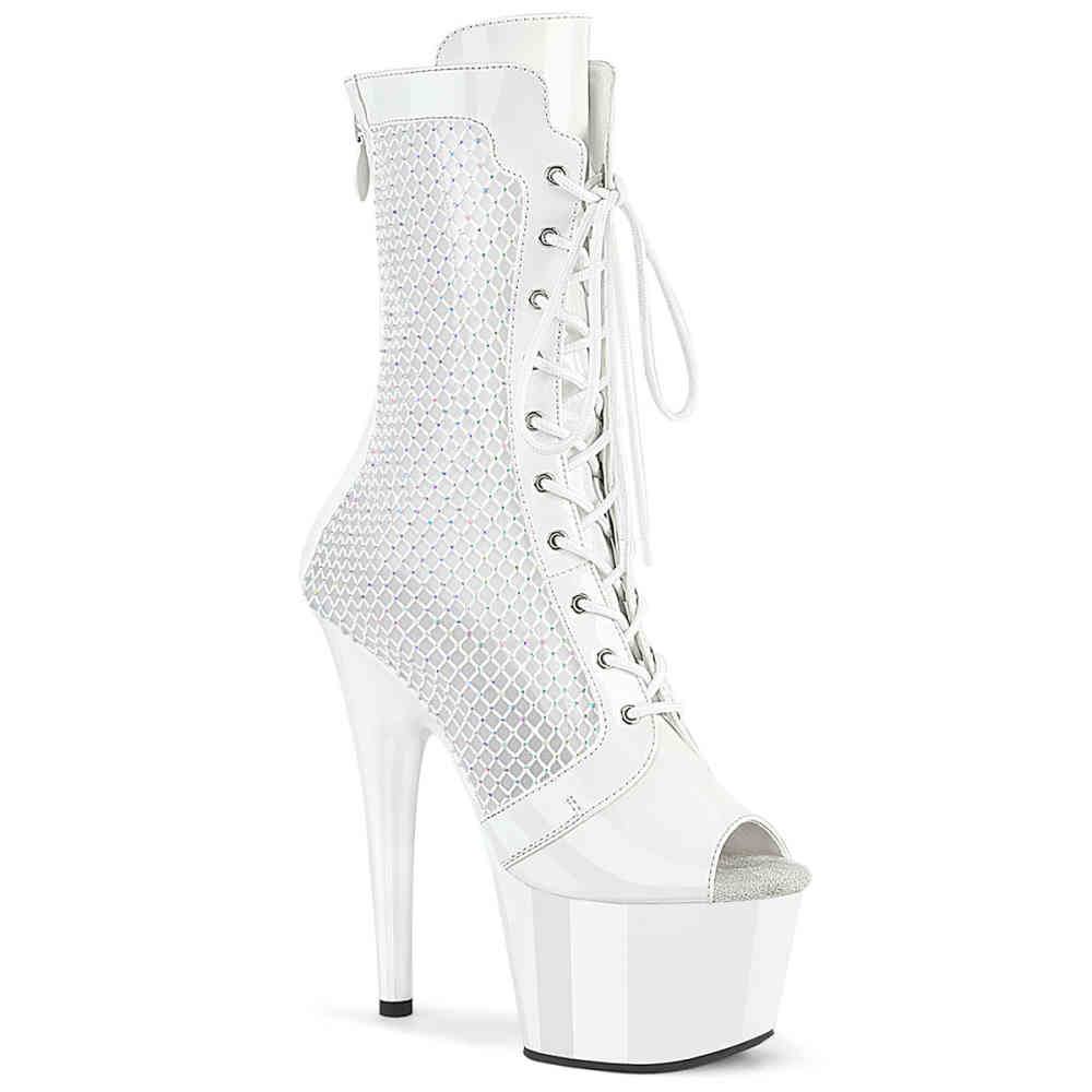 Pleaser - ADORE1048RSNT Platform Boots - White Product image
